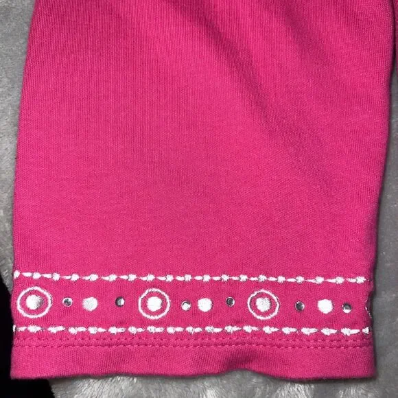 JM Collection Women’s L Beaded Embroidered V Neck Cotton Tunic Top Pink - Picture 9 of 13